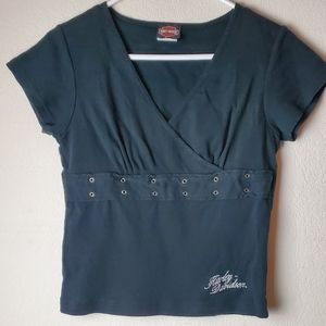 Harley Davidson Denver Women's Black Shirt Size Medium